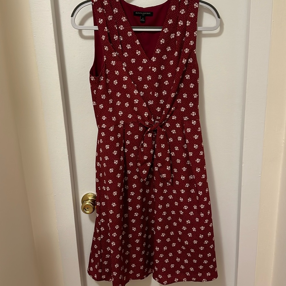 Banana Republic Floral Red Dress